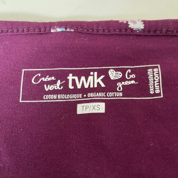Simons Twik Green Co. Floral Organic Cotton Camisole Purple Pink Blue Sz XS NWOT - Picture 6 of 8
